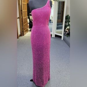 JE MATADI FUCHSIA/PURPLE PROM DRESS. SIZE: 6